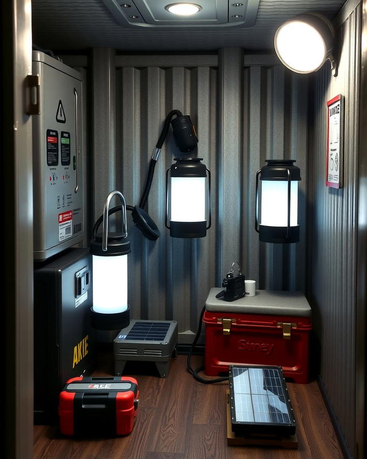 Emergency Lighting for Sustained Visibility - 25 Safe Room Ideas