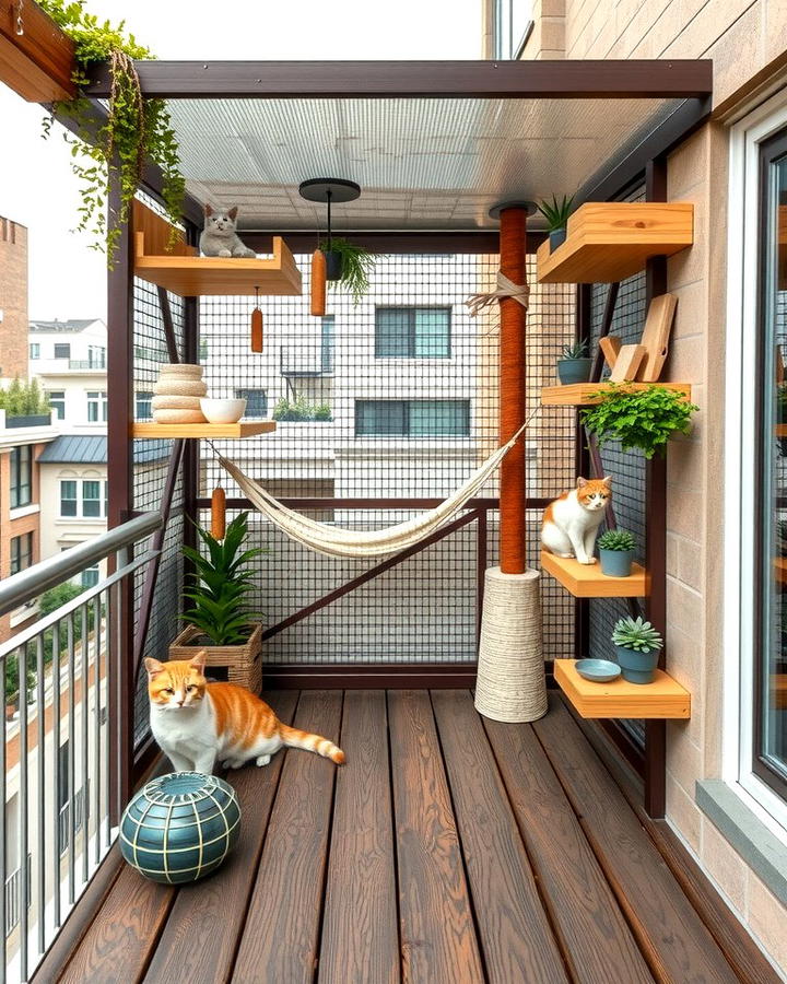 Enclosed Balcony Catio - 25 Outdoor Catio Ideas