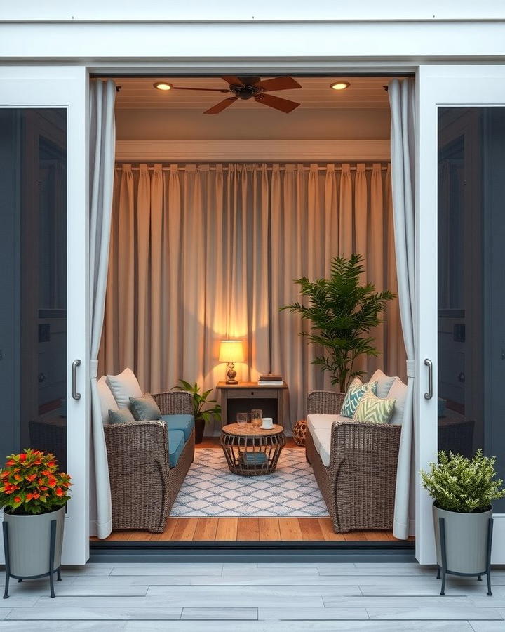 Enclosed Privacy Retreat - 25 Side Porch Ideas