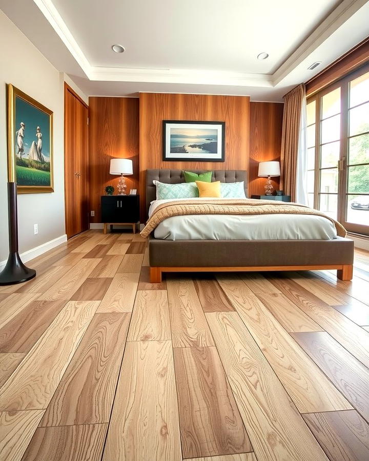 Engineered Wood for Stability - 30 Bedroom Flooring Ideas