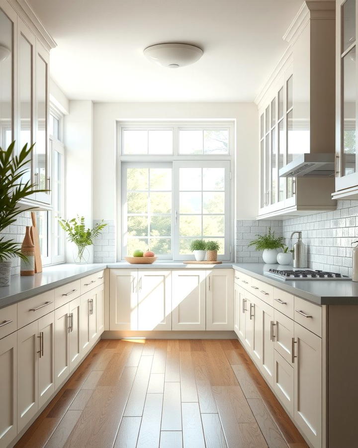 Enhancing Natural Light Flow - 25 Off-white Kitchen Cabinets