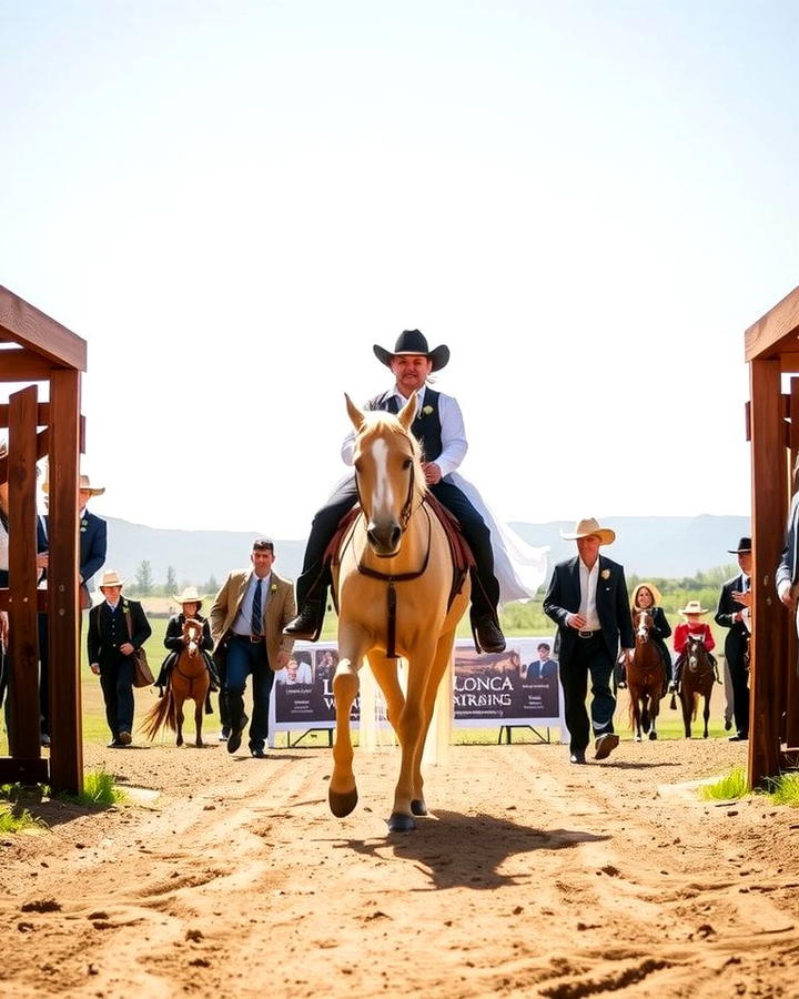 Equestrian Inspired Grand Entrance - 25 Western Wedding Ideas