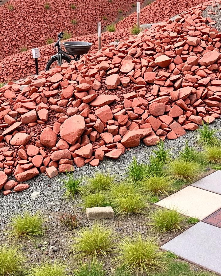 Erosion Control Slopes - 25 Red Lava Rock Landscaping Ideas