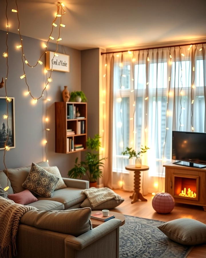 Ethereal String Lights - 30 Witchy Living Room Ideas