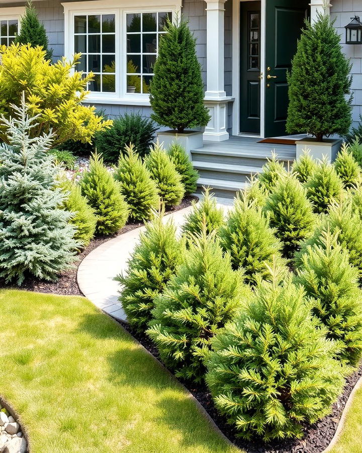 Evergreen Shrubs for Year Round Appeal - 30 Small Front Yard Landscaping Ideas