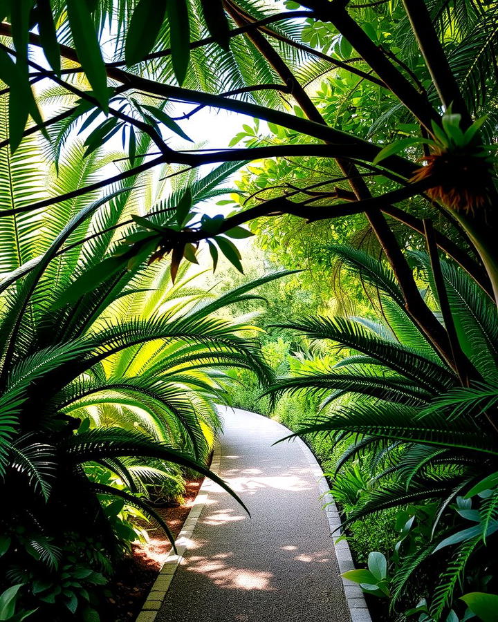 Exotic Fern Pathways - 25 Tropical Landscape Ideas