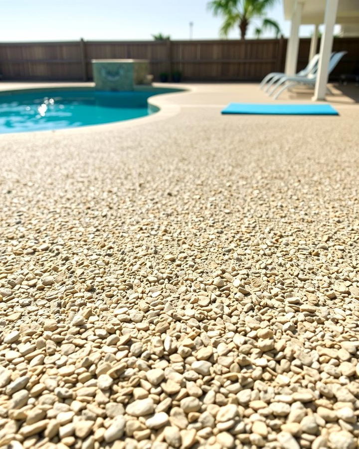 Exposed Aggregate Finish - 25 Stamped Concrete Pool Deck Ideas