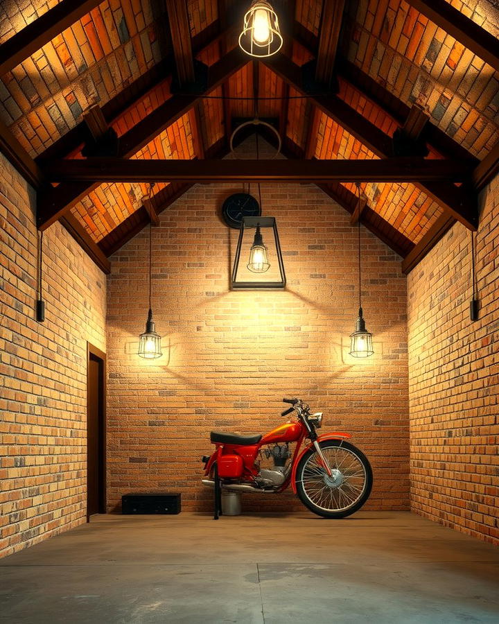 Exposed Brick Interior - 25 Rustic Garage Ideas