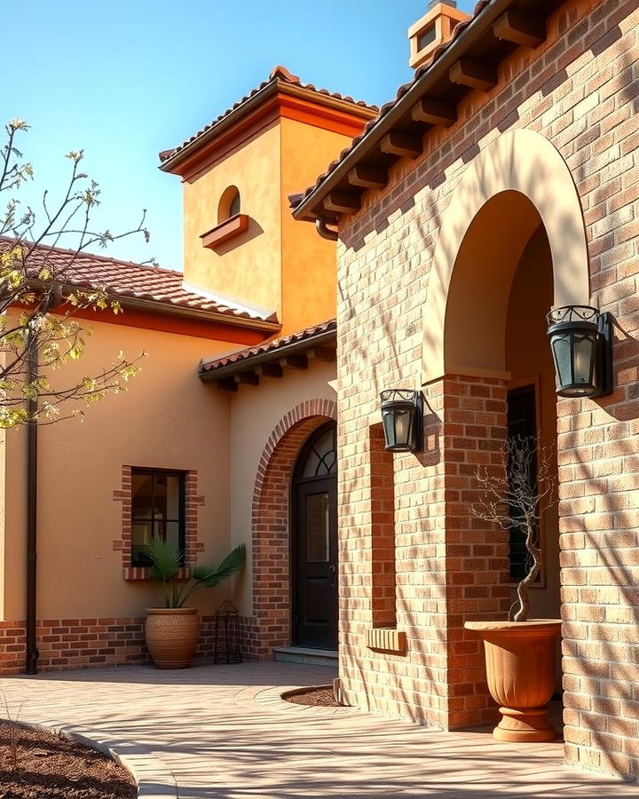 Exposed Brick Walls - 25 spanish style home exterior ideas