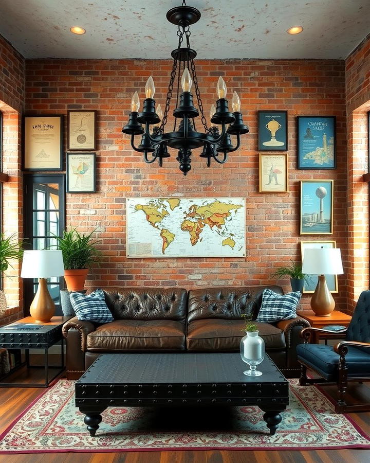 Exposed Brick Walls - 25 Steampunk Interior Design Ideas