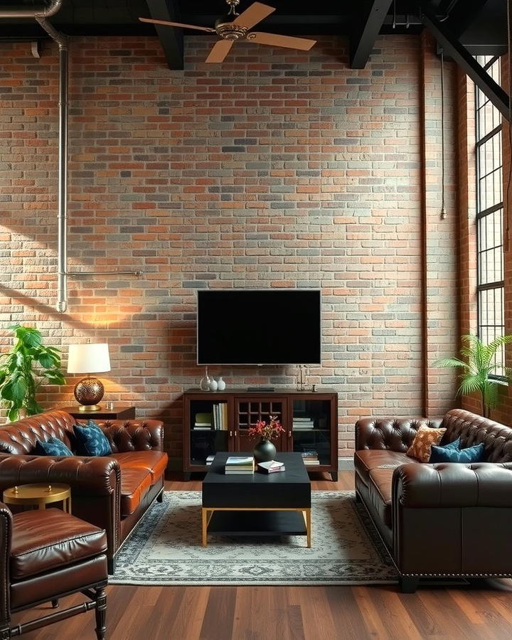 Exposed Brick Walls for Industrial Character - 25 Steampunk Interior Design Ideas