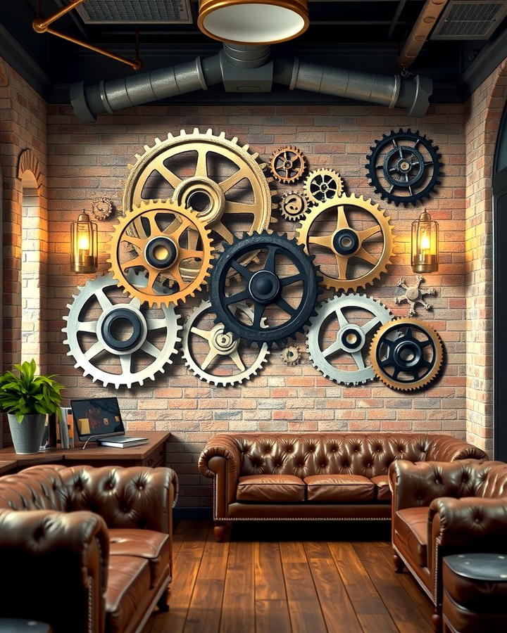 Exposed Gears as Decorative Accents - 25 Steampunk Interior Design Ideas