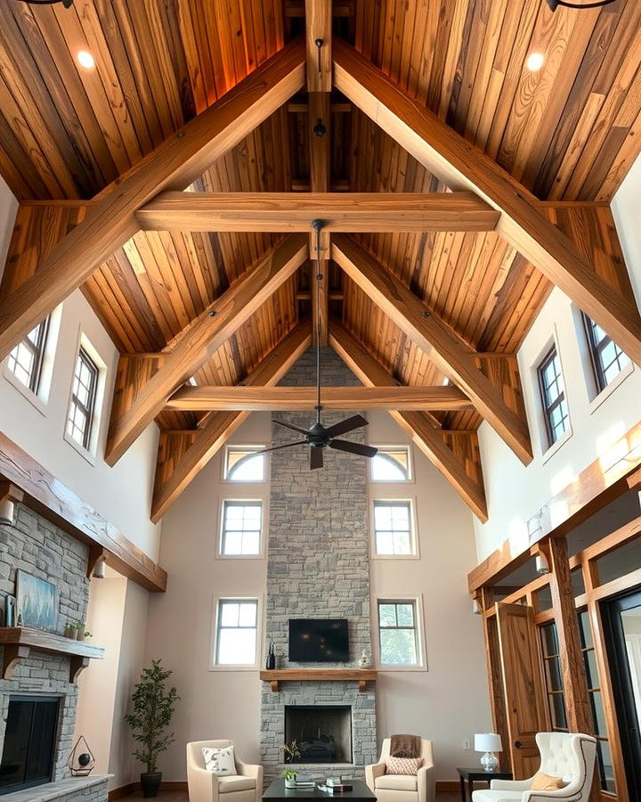 Exposed Timber Trusses for Architectural Drama - 25 Wood Ceiling Ideas