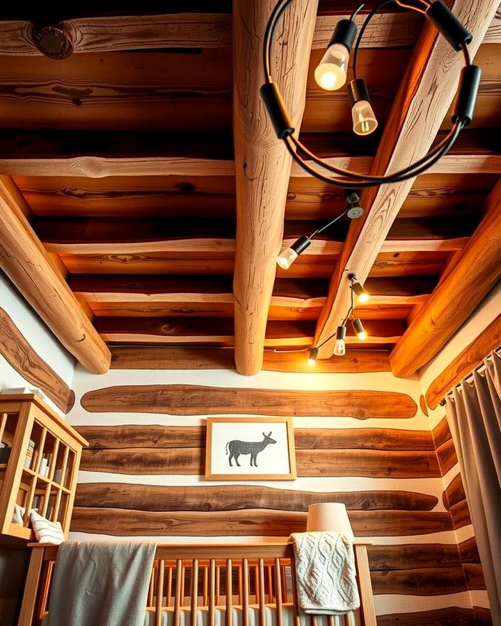 Exposed Wooden Beams - 25 Rustic Nursery Ideas