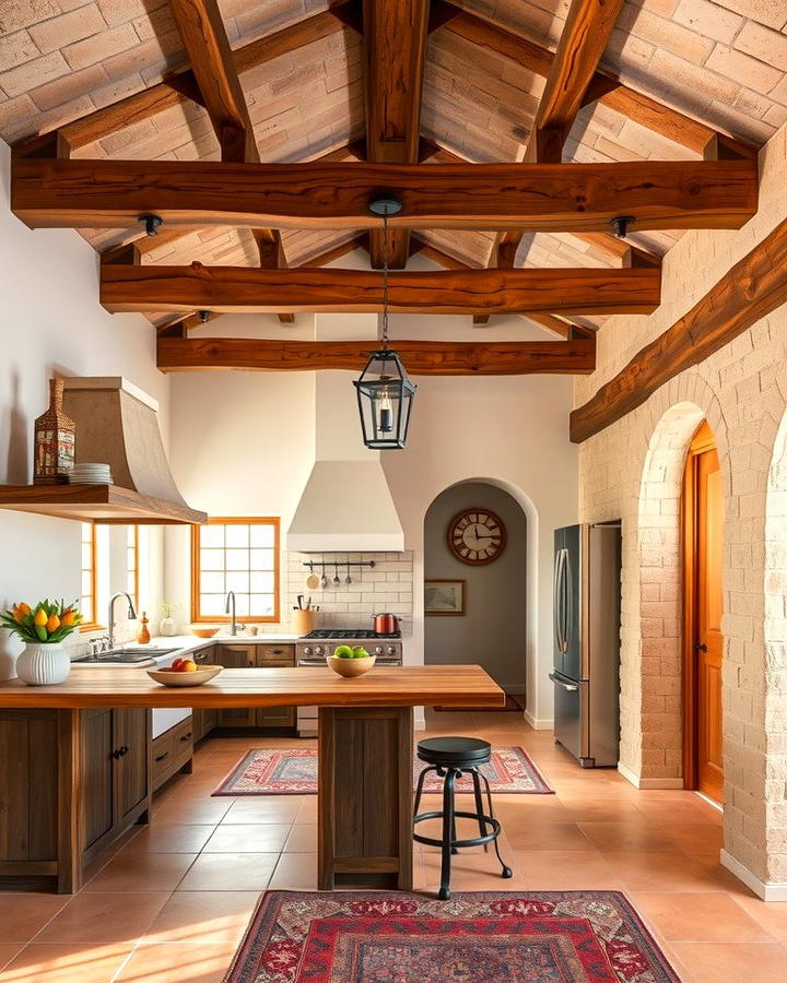 Exposed Wooden Beams - 25 Southwestern Kitchen Ideas