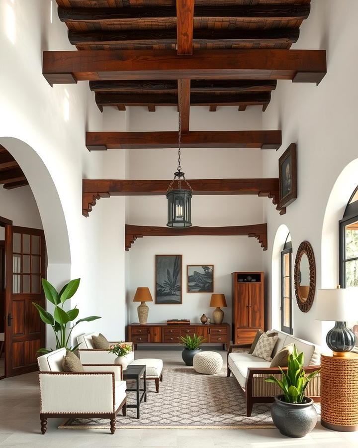 Exposed Wooden Beams - 25 Spanish Modern Interior Design Ideas