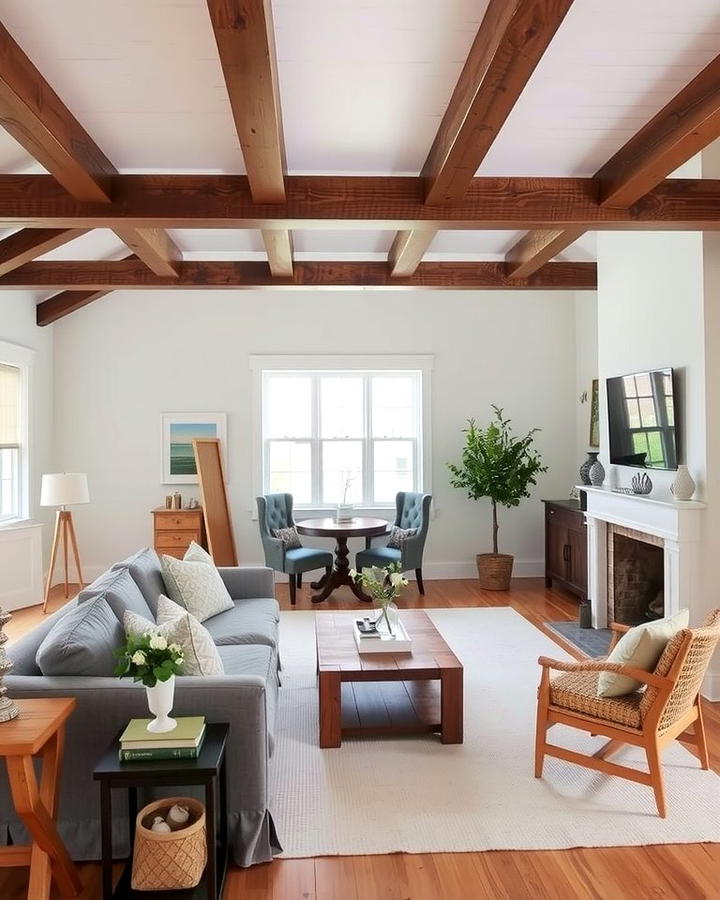 Exposed Wooden Beams in Ceilings - 25 Modern Cape Cod House Ideas