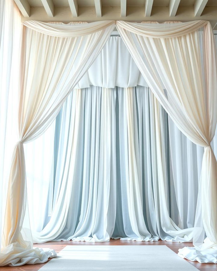 Fabric Draping Elegance - 30 Wedding Altar Ideas