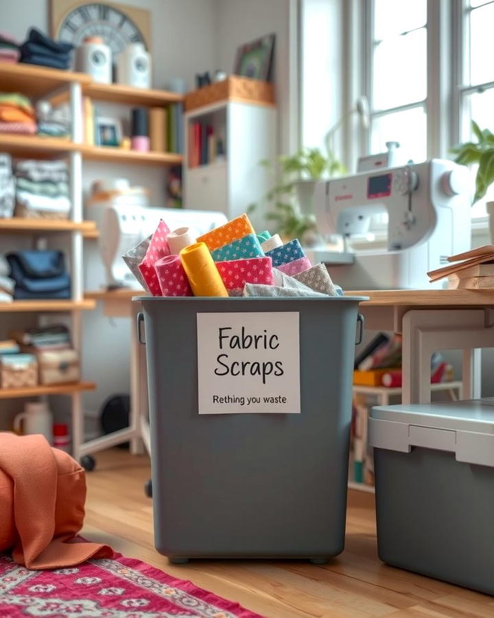 Fabric Scrap Bin - 25 Sewing Room Ideas