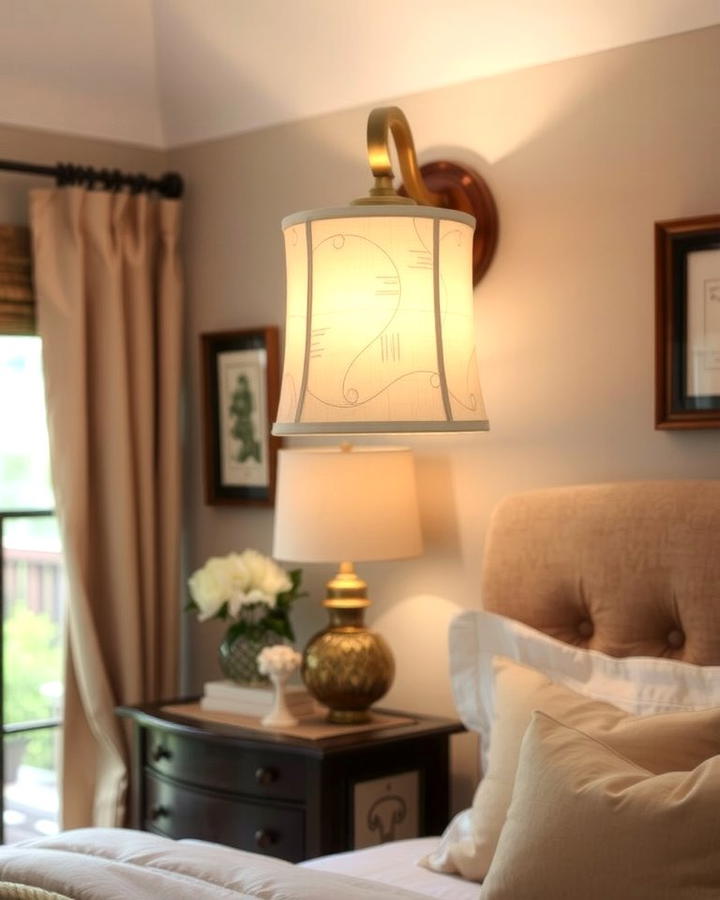 Fabric Shade Sconces - 30 Bedroom Wall Sconce Ideas