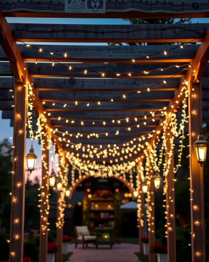 Fairy Lights for a Whimsical Ambiance - 25 Pergola Lighting Ideas