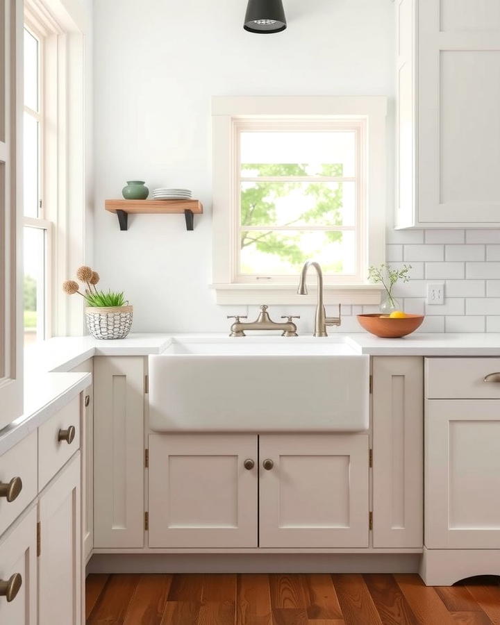 Farmhouse Apron Sink - 30 White Farmhouse Kitchen Ideas