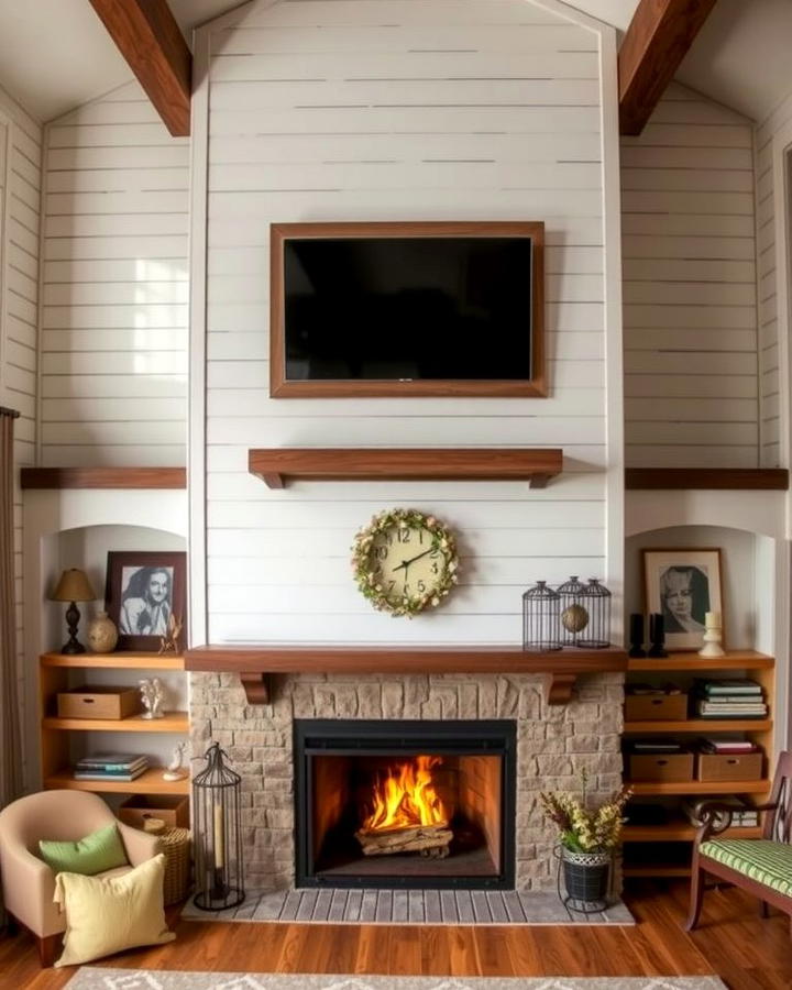 Farmhouse Chic - 25 Two-story Fireplace Ideas