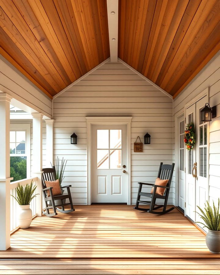 Farmhouse Inspired Warmth - 25 Shed Roof Porch Design Ideas