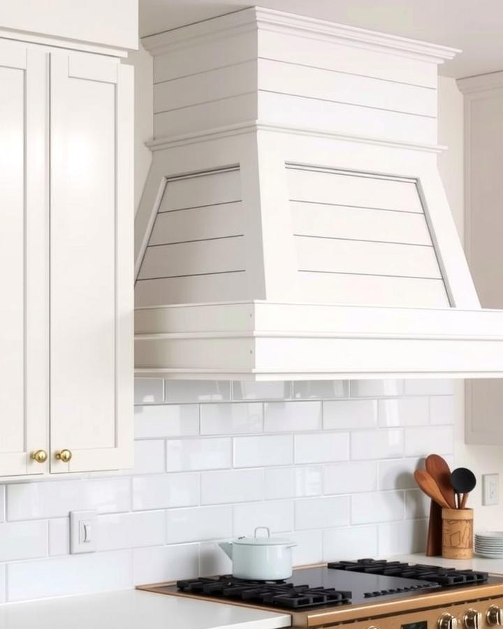 Farmhouse Style Range Hood - 30 White Farmhouse Kitchen Ideas