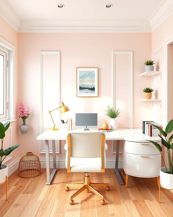 Feminine Color Palette - 30 Home Office Ideas for Her