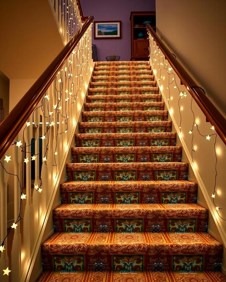 Fiber Optic Lighting for a Starry Effect - 25 Staircase Lighting Ideas