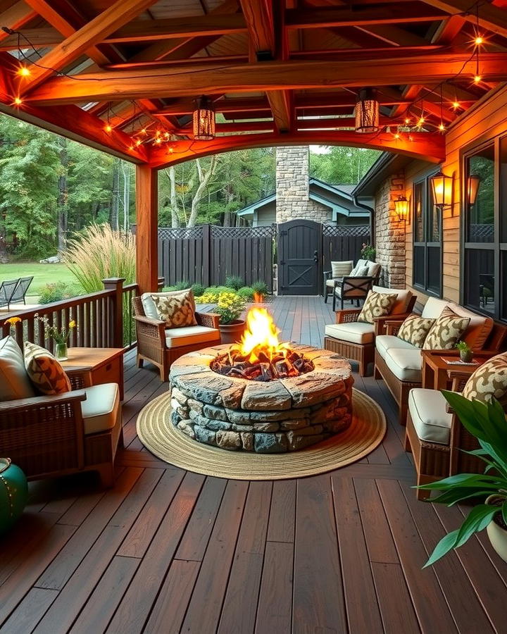 Fire Pit Decks for Year Round Enjoyment - 30 Large Deck Ideas