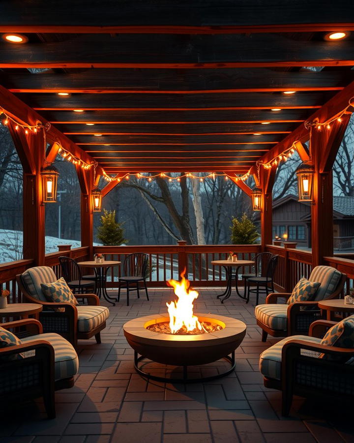 Fire Pit Lighting for Warmth and Glow - 25 Pergola Lighting Ideas