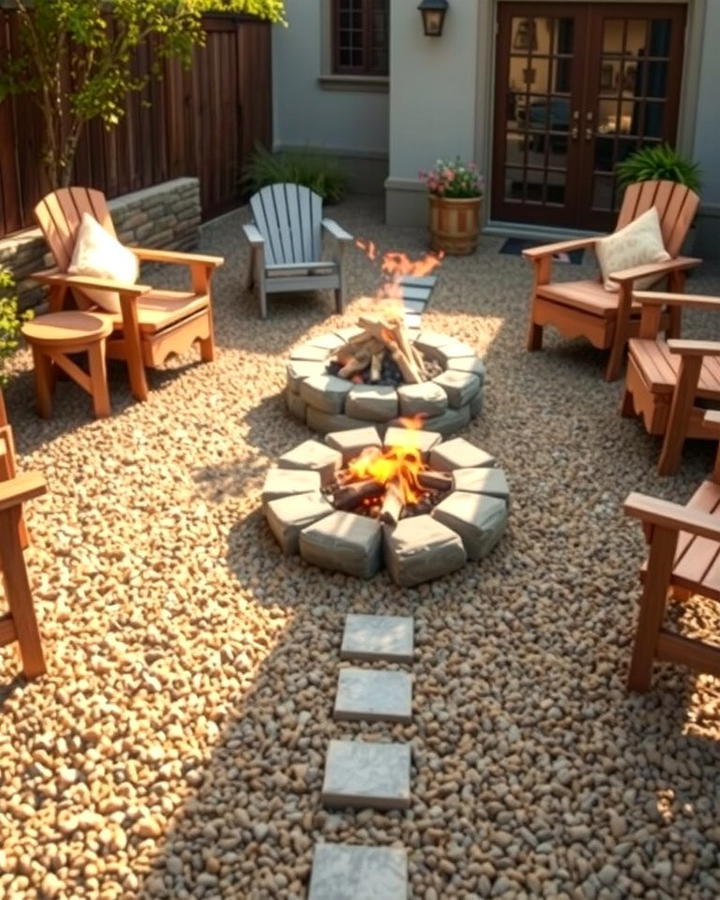 Fire Pit Surrounds - 25 Pea Gravel Walkway Ideas