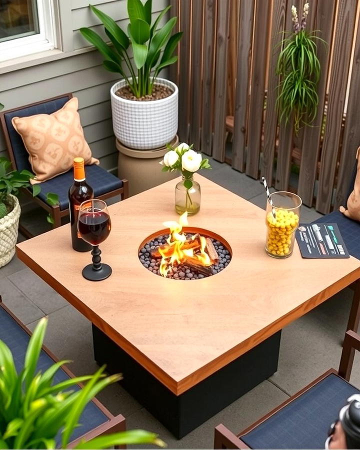 Fire Pit Table Combo - 25 Wood Burning Fire Pit Ideas