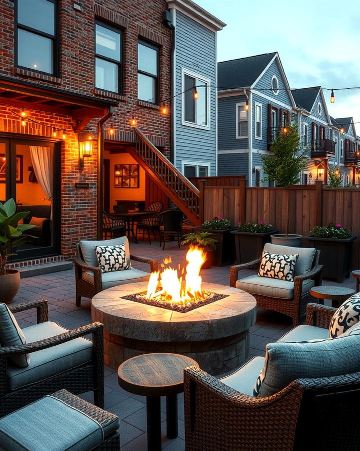 Fire Pit for Year Round Comfort - 25 townhouse patio ideas