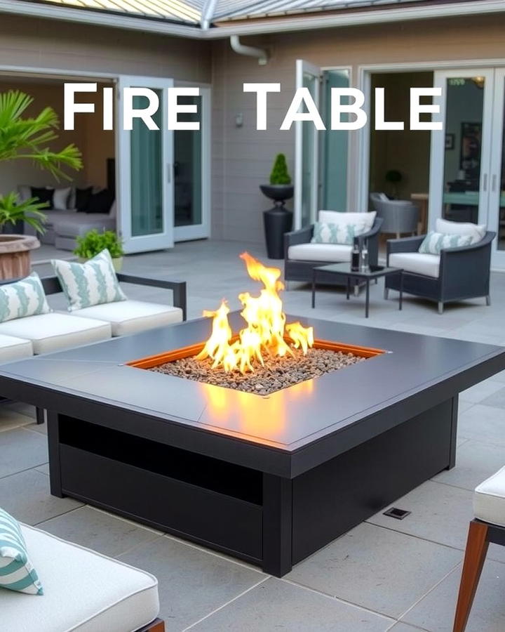 Fire Table for Modern Patios - 25 Outdoor Fireplace Ideas