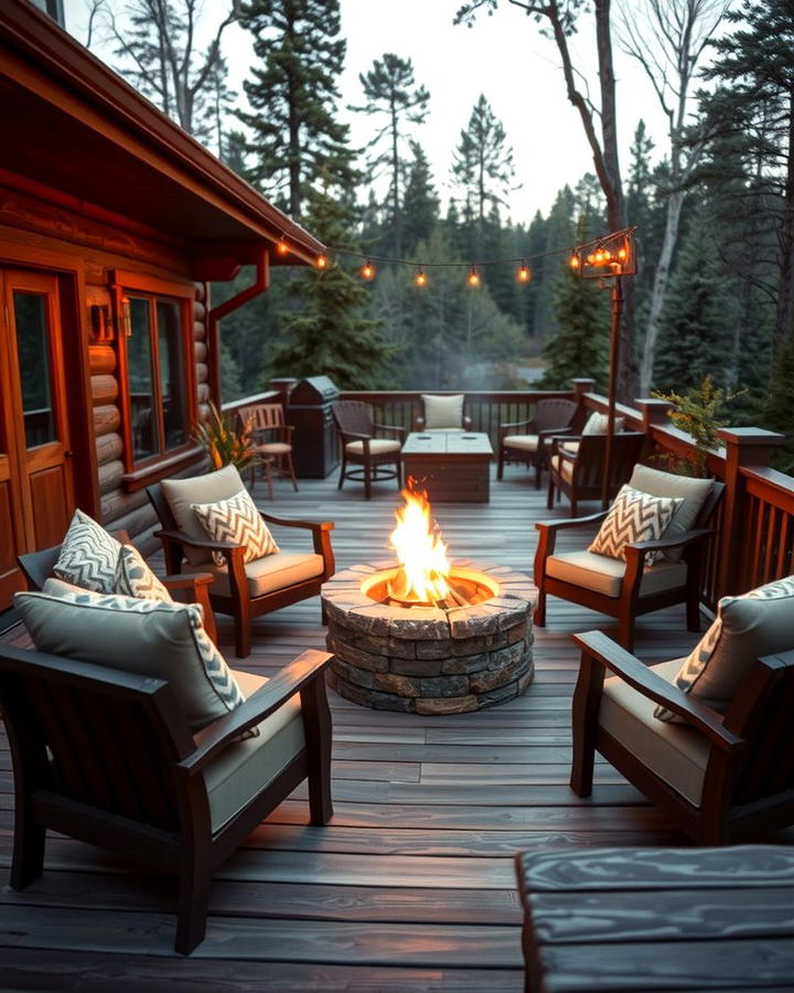 Firepit Deck Design - 30 Large Deck Ideas