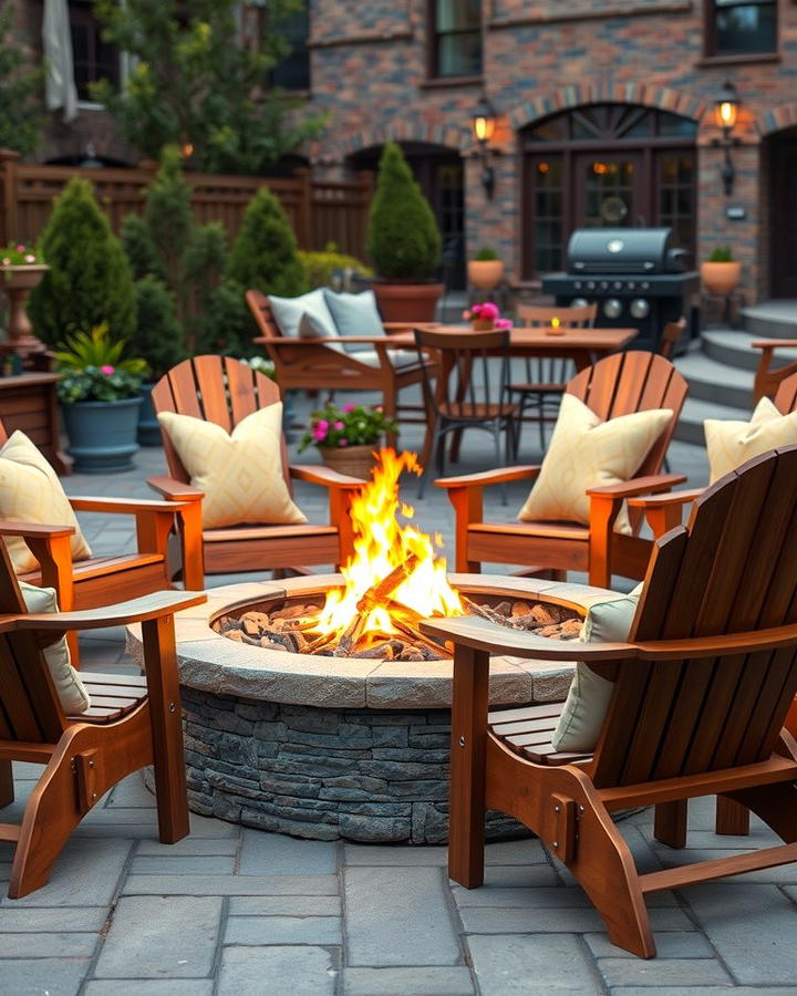 Firepit with Adirondack Chairs - 25 Patio Ideas With Firepit