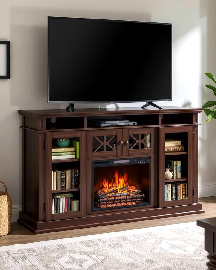 Fireplace TV Stand for Dual Functionality - 25 Tv Stand Ideas