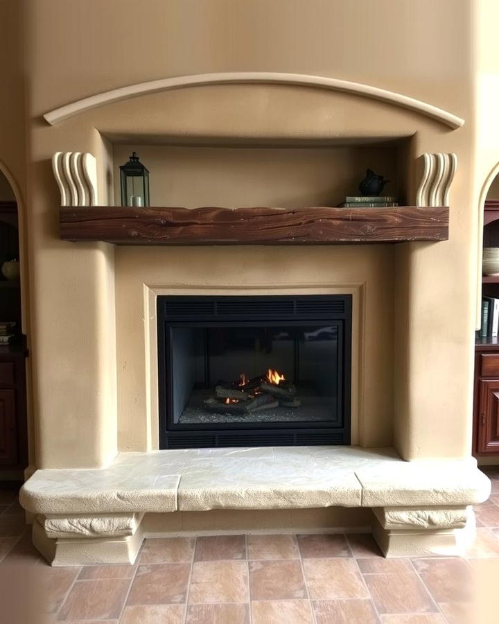 Fireplace with Built In Niches 2 - 25 Spanish Style Fireplace Ideas