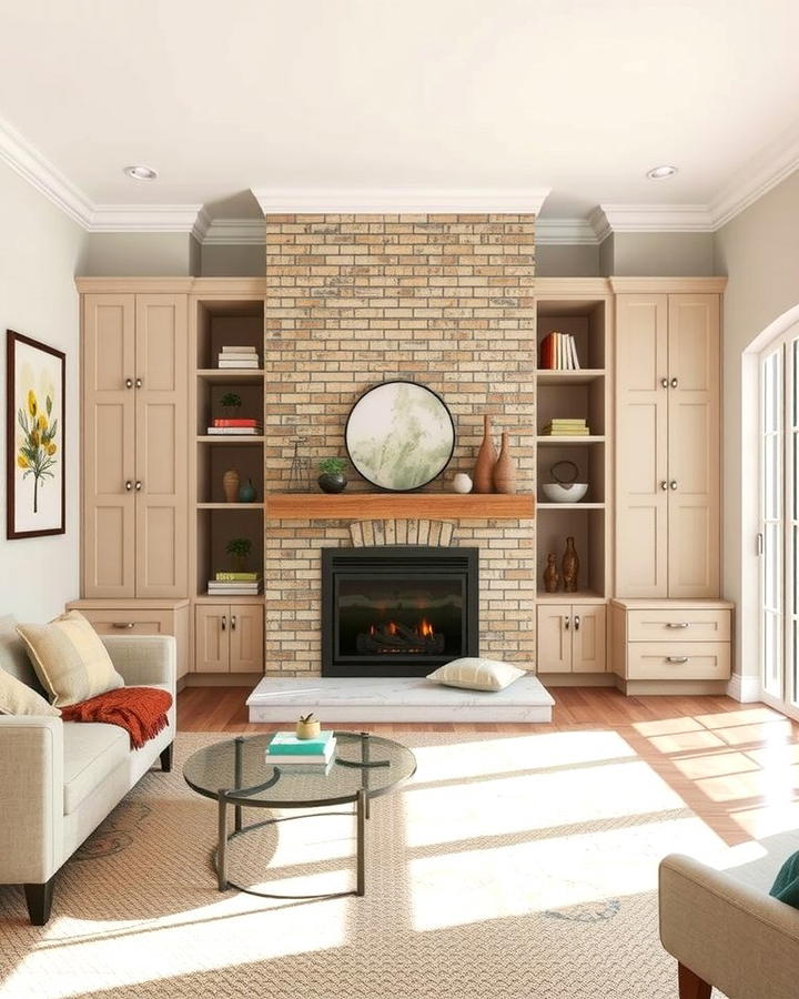 Fireplace with Built In Seating for Functionality - 25 Small Living Room Fireplace Ideas