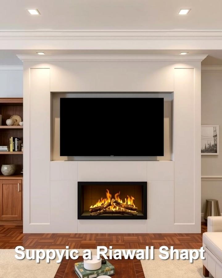 Fireplace with Built In TV - 30 Fireplace Wall Ideas