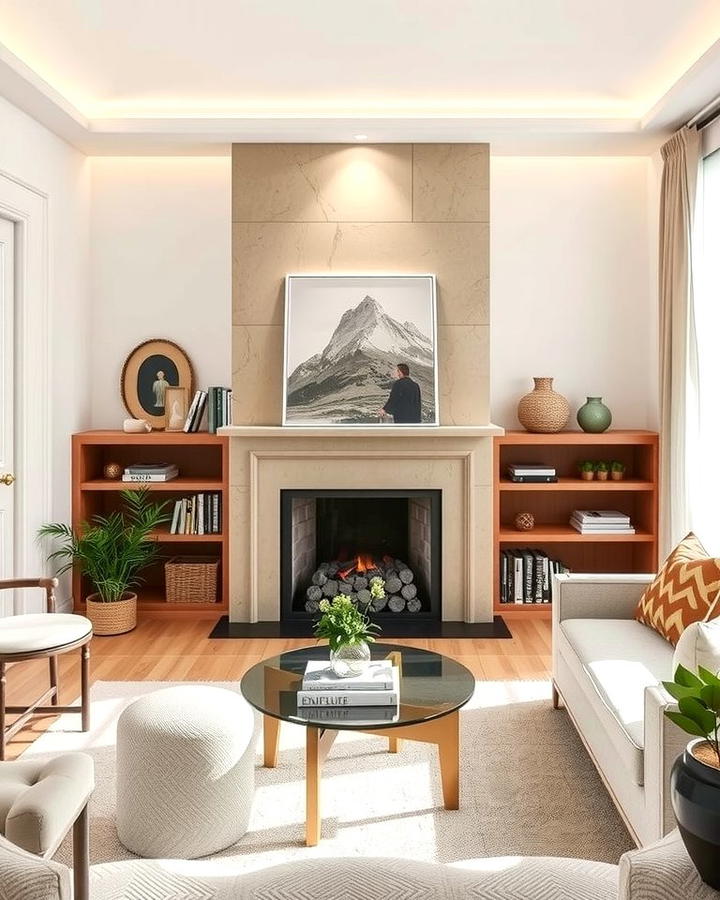 Fireplaces with Hidden Storage for Clutter Free Spaces - 25 Small Living Room Fireplace Ideas