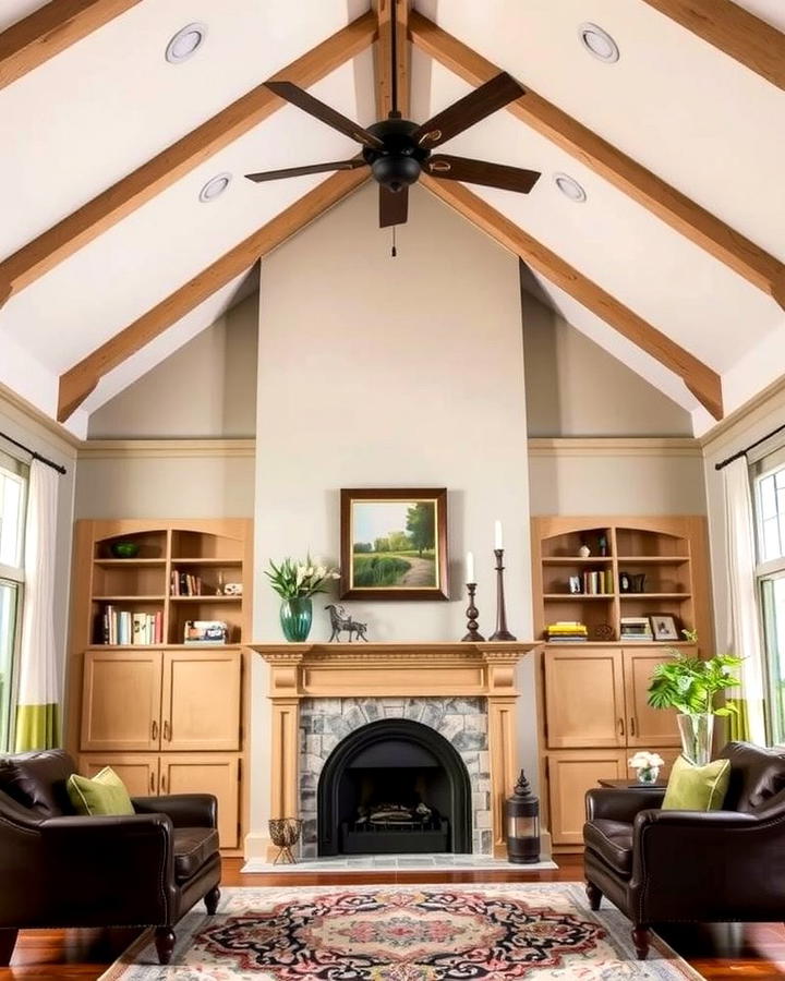 Fireplaces with Mantels for Decorative Opportunities - 25 Rooms With Fireplaces With Vaulted Ceilings Features