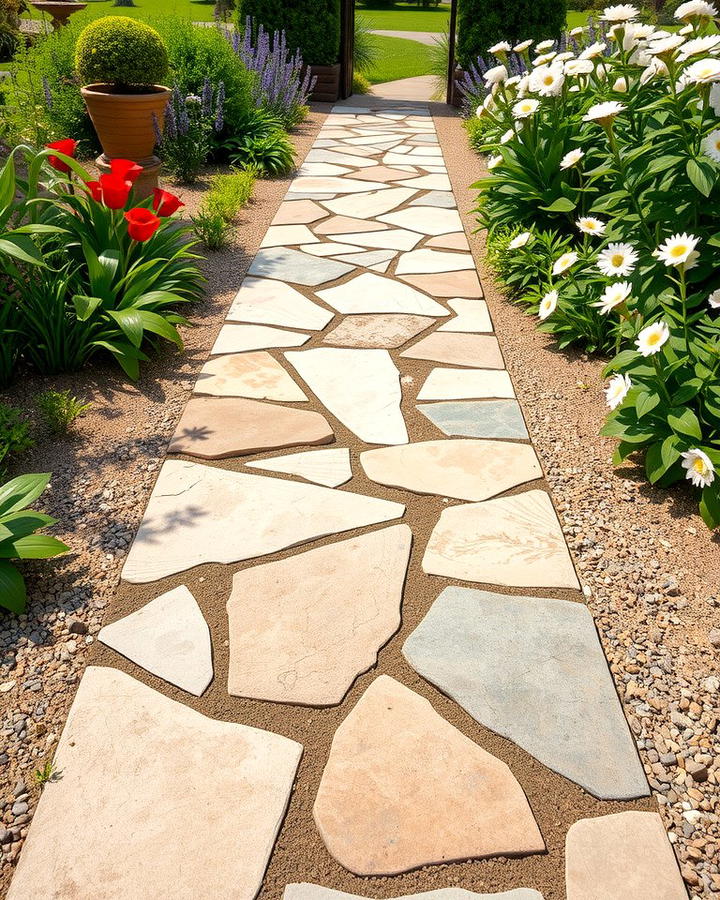 Flagstone Pathway - 30 Stepping Stone Walkway Ideas