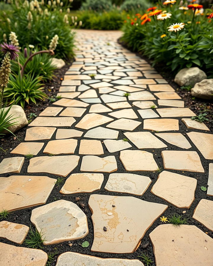 Flagstone Walkways for a Rustic Appeal - 25 Paver Walkway Ideas