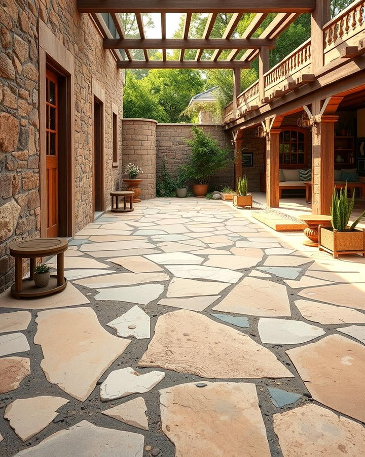 Flagstone for a Rustic Charm - 25 Patio Flooring Ideas