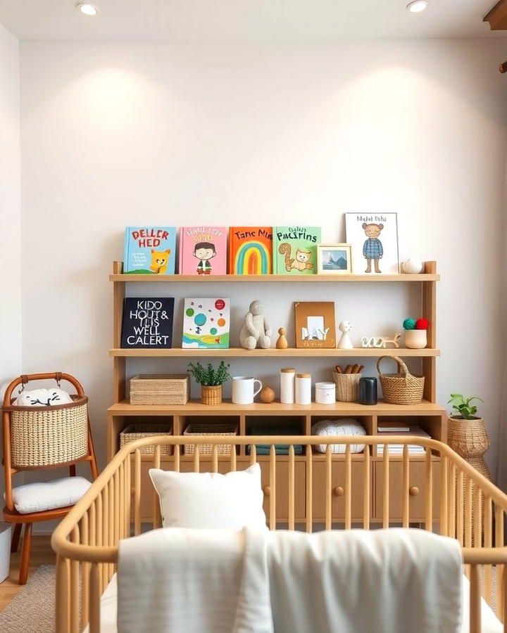 Floating Book Shelves - 25 Nursery Wall Decor Ideas