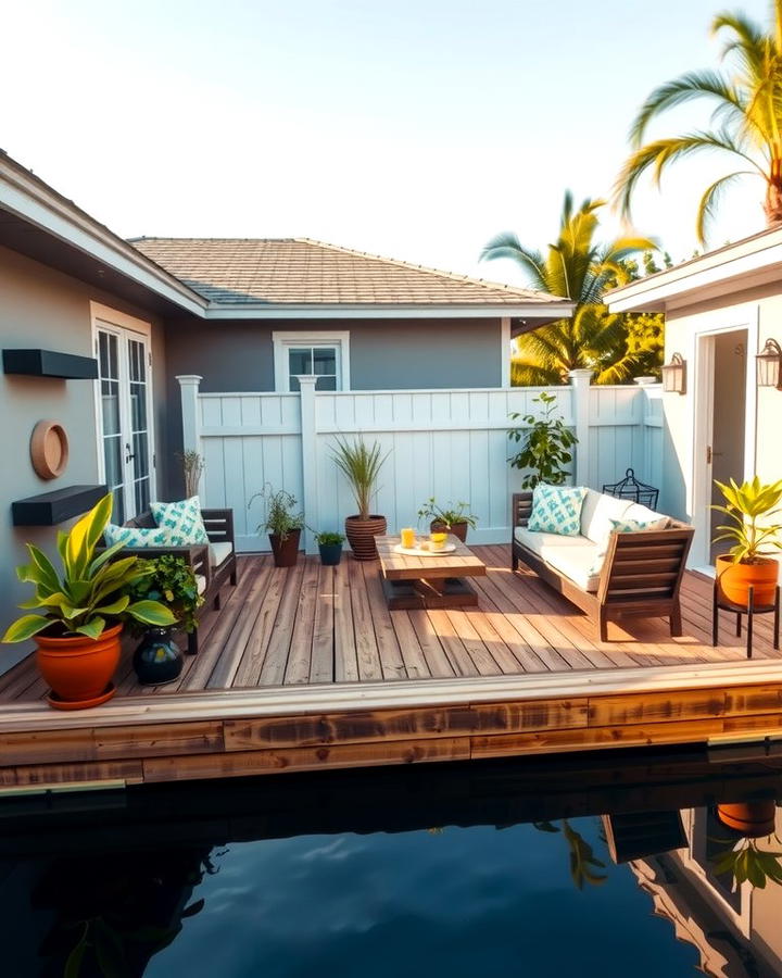 Floating Deck Lounge - 30 Florida Backyard Ideas